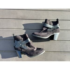 Old Navy Ankle Bootie Womens 8 Black Strappy Heels‎ Casual Fall Boots